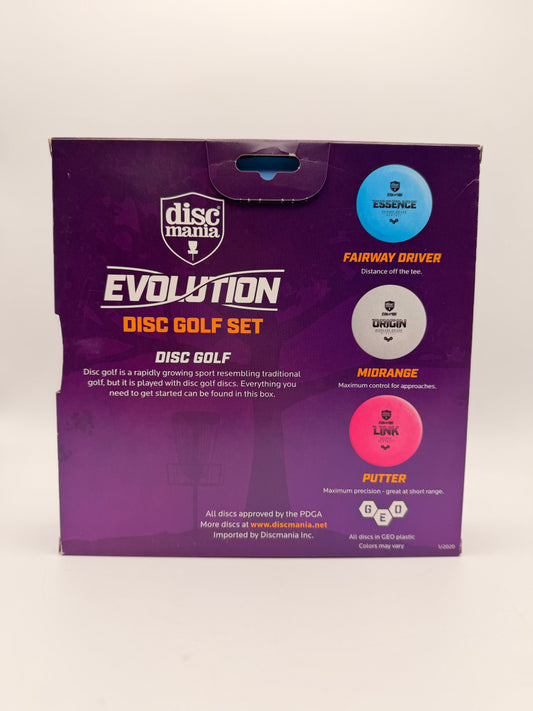 Discmania Evolution GEO Line 3-Disc Starter Set – PDGA Approved Beginner Disc Golf Bundle