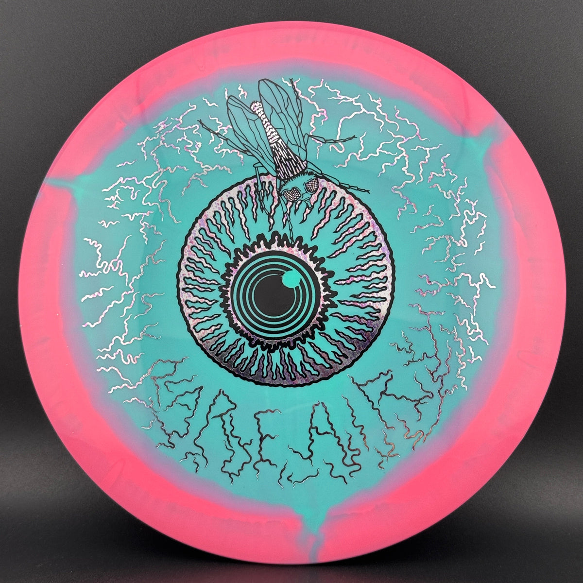 Halo Star Mamba disc golf disc by Ripper Studios, featuring a vibrant design and star pattern on a bright yellow background.