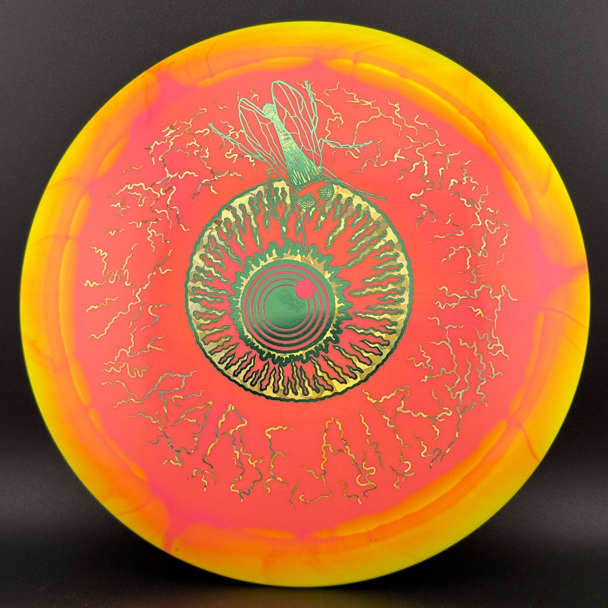 Halo Star Mamba disc golf disc by Rare Air Discs with eye-catching star and Mamba design on the bright disc.
