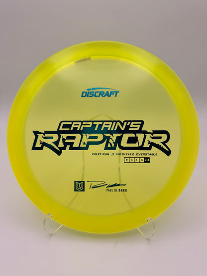 Discraft Captain's Raptor First Run - Paul Ulibarri Extreme Overstable Utility Driver