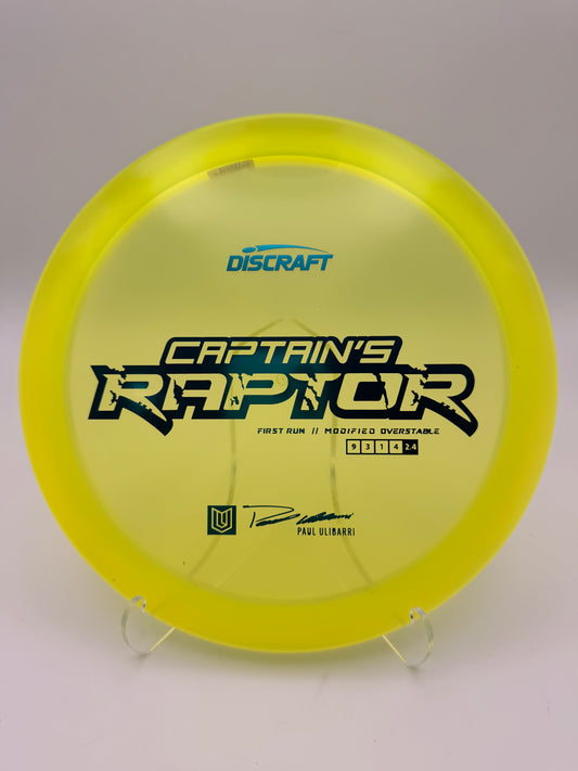 Discraft Captain's Raptor First Run - Paul Ulibarri Extreme Overstable Utility Driver