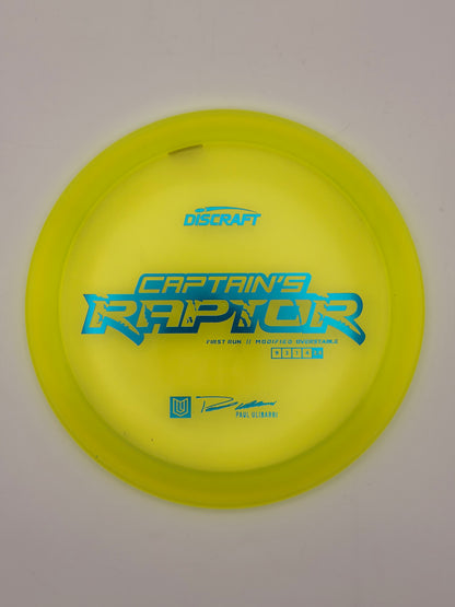 Discraft Captain's Raptor First Run - Paul Ulibarri Extreme Overstable Utility Driver