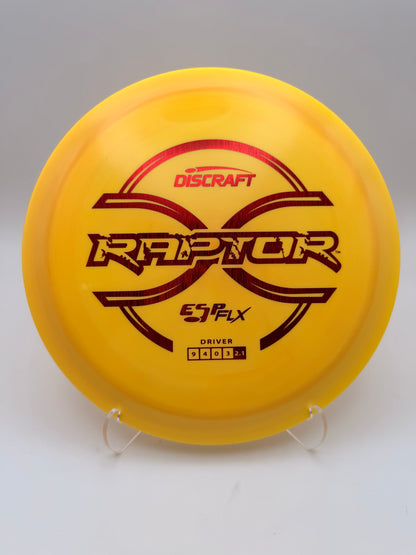 Discraft ESP FLX Raptor Fairway Driver - Flexible Overstable Flat Top Control Disc