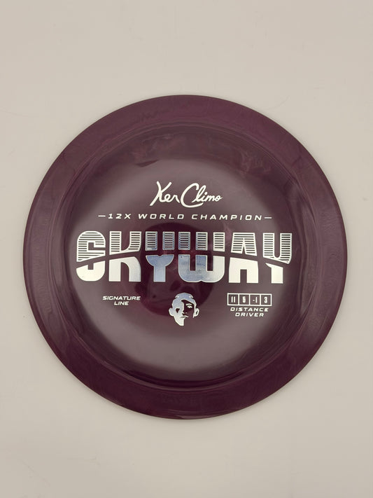 Climo Disc Golf Signature Line Skyway Distance Driver - Premium Marbled Plastic