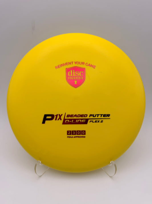Discmania Flex 2 D-Line P1X Putter - Straight Flying Beaded Putter