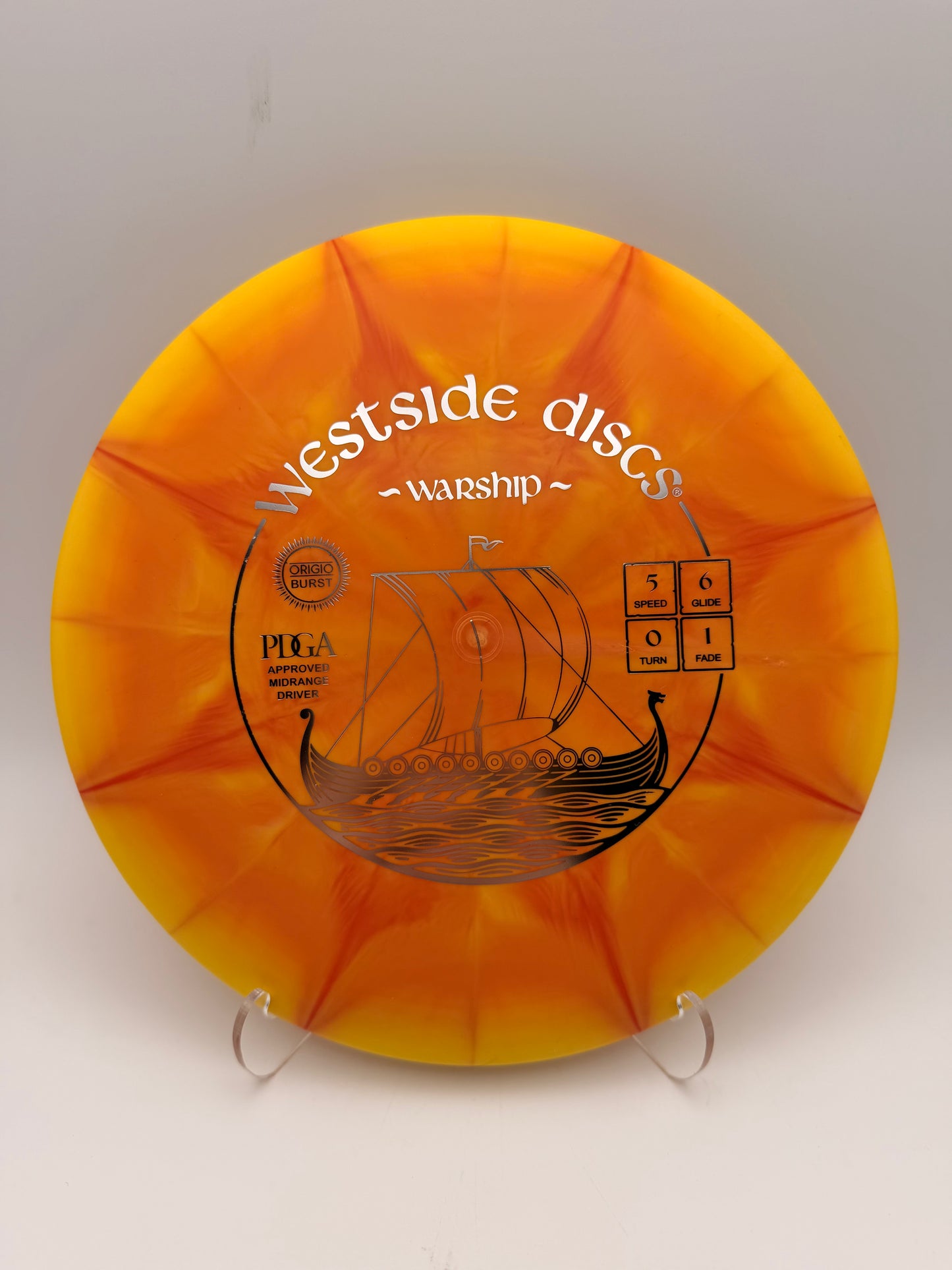 Westside Discs Origio Burst Warship Midrange Disc Golf Disc - 177g