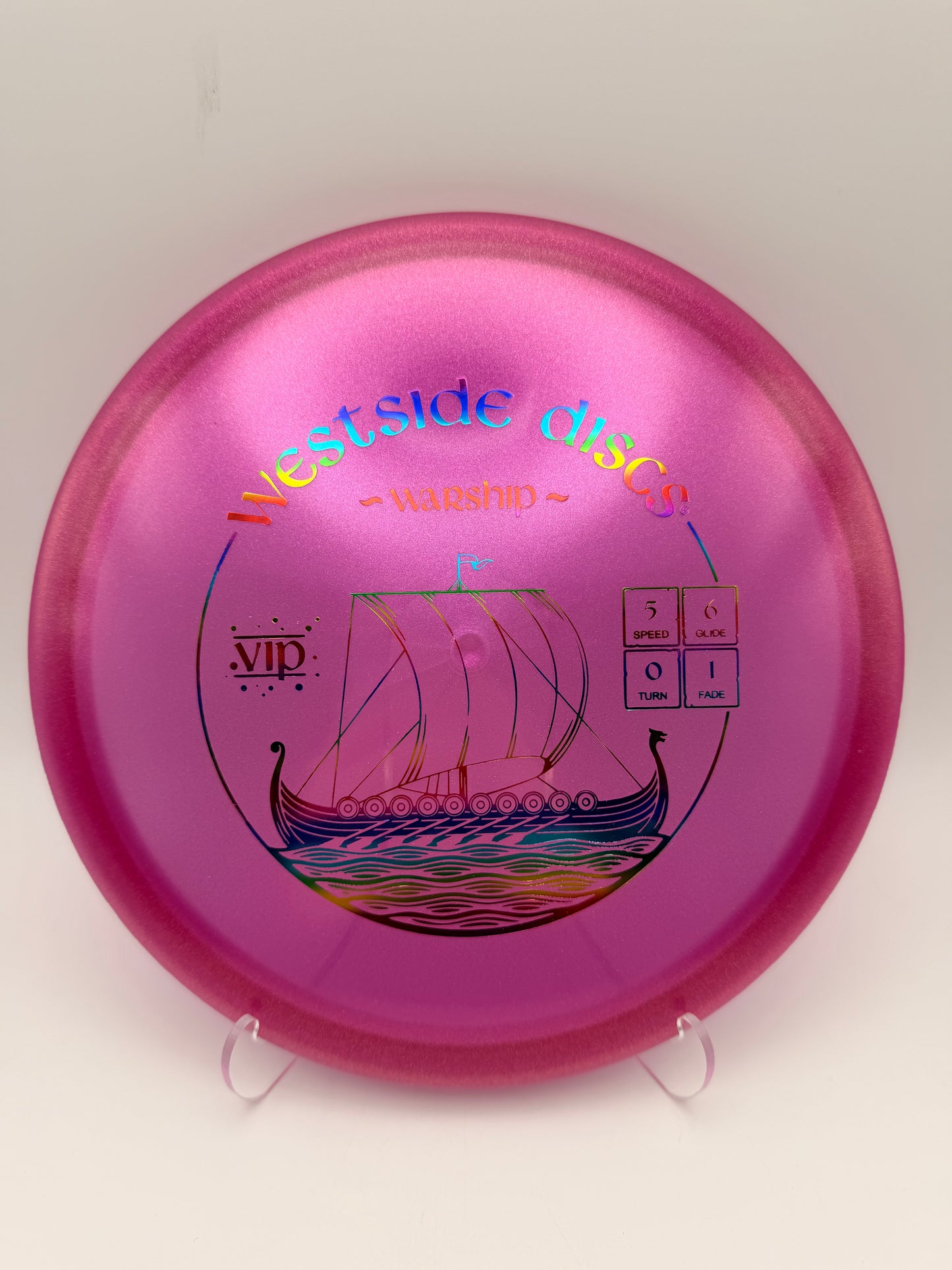 Westside Discs VIP Glimmer Warship Midrange Disc - Speed 5 Straight Flying Disc Golf Disc