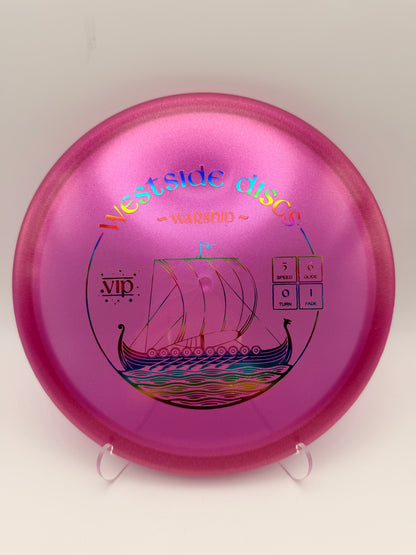 Westside Discs VIP Glimmer Warship Midrange Disc - Speed 5 Straight Flying Disc Golf Disc