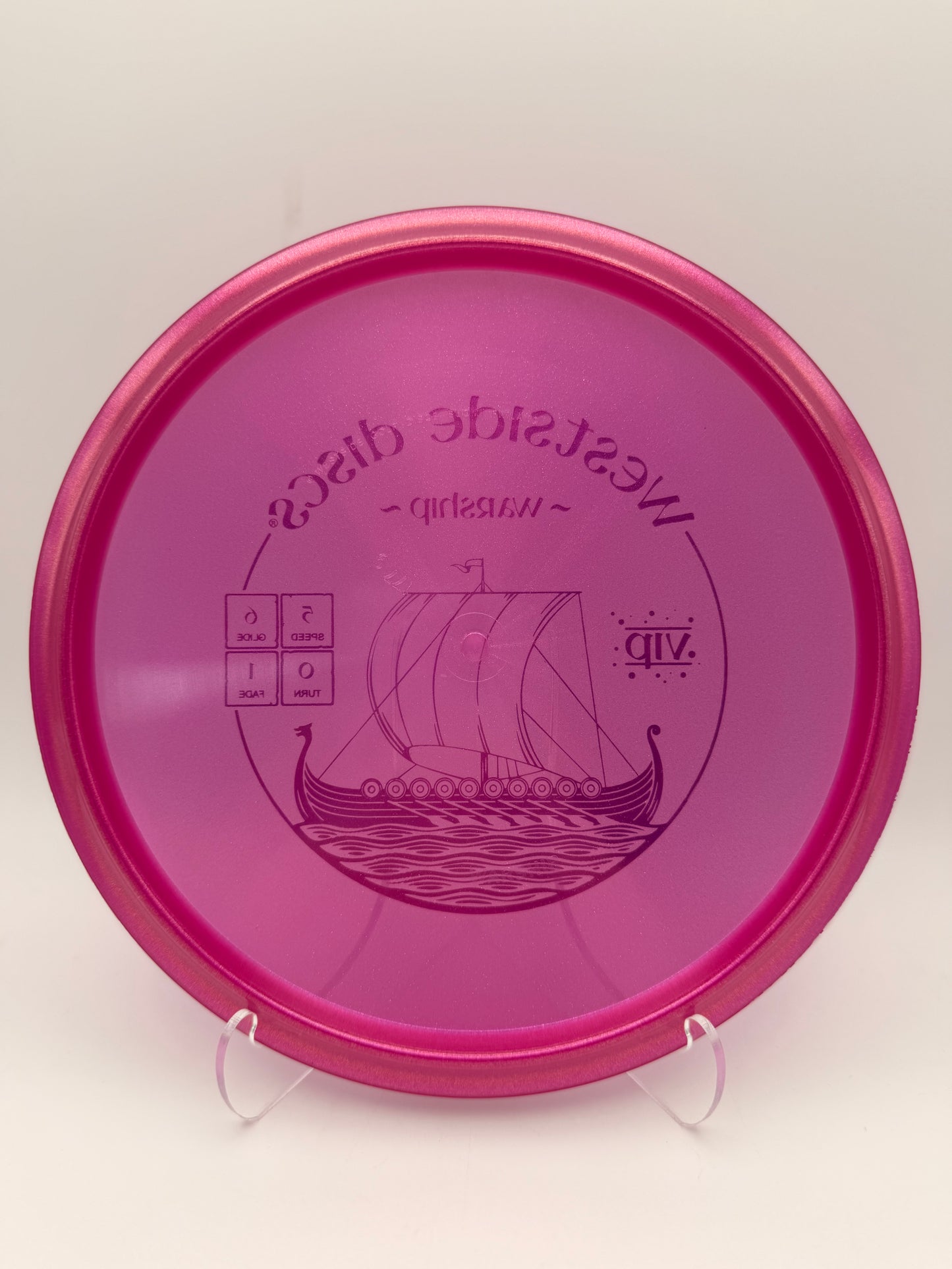 Westside Discs VIP Glimmer Warship Midrange Disc - Speed 5 Straight Flying Disc Golf Disc