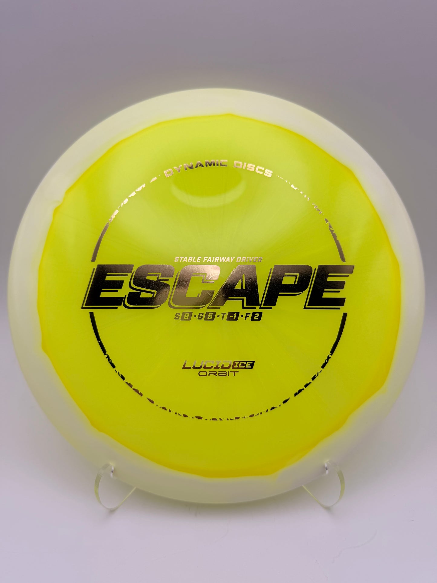 Dynamic Discs Lucid-Ice Orbit Escape Fairway Driver - 175g Stable Glide Disc Golf Disc