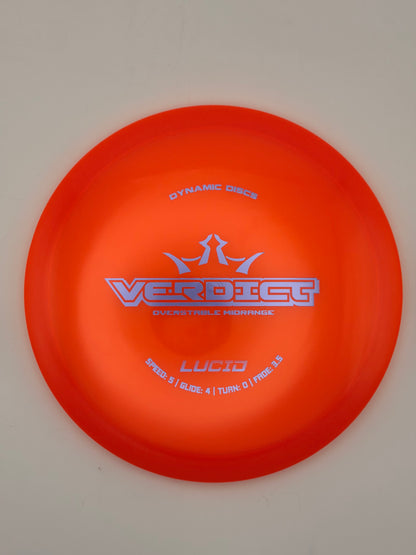 Dynamic Discs Lucid Verdict Midrange - 179g Overstable Wind Fighter Disc Golf Disc