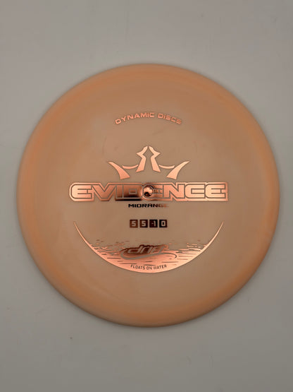Dynamic Discs Drift Evidence Midrange - 127g Lightweight Understable Floating Disc Golf Disc