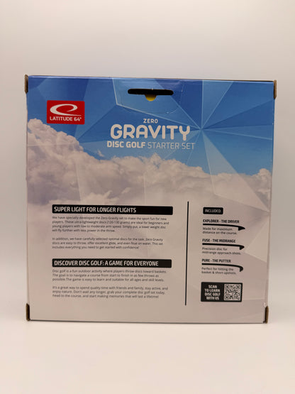 Latitude 64 Zero Gravity Disc Golf Starter Set – Floating, Lightweight Discs for Beginners