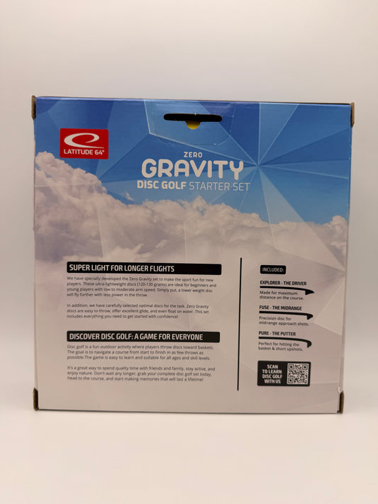 Latitude 64 Zero Gravity Disc Golf Starter Set – Floating, Lightweight Discs for Beginners