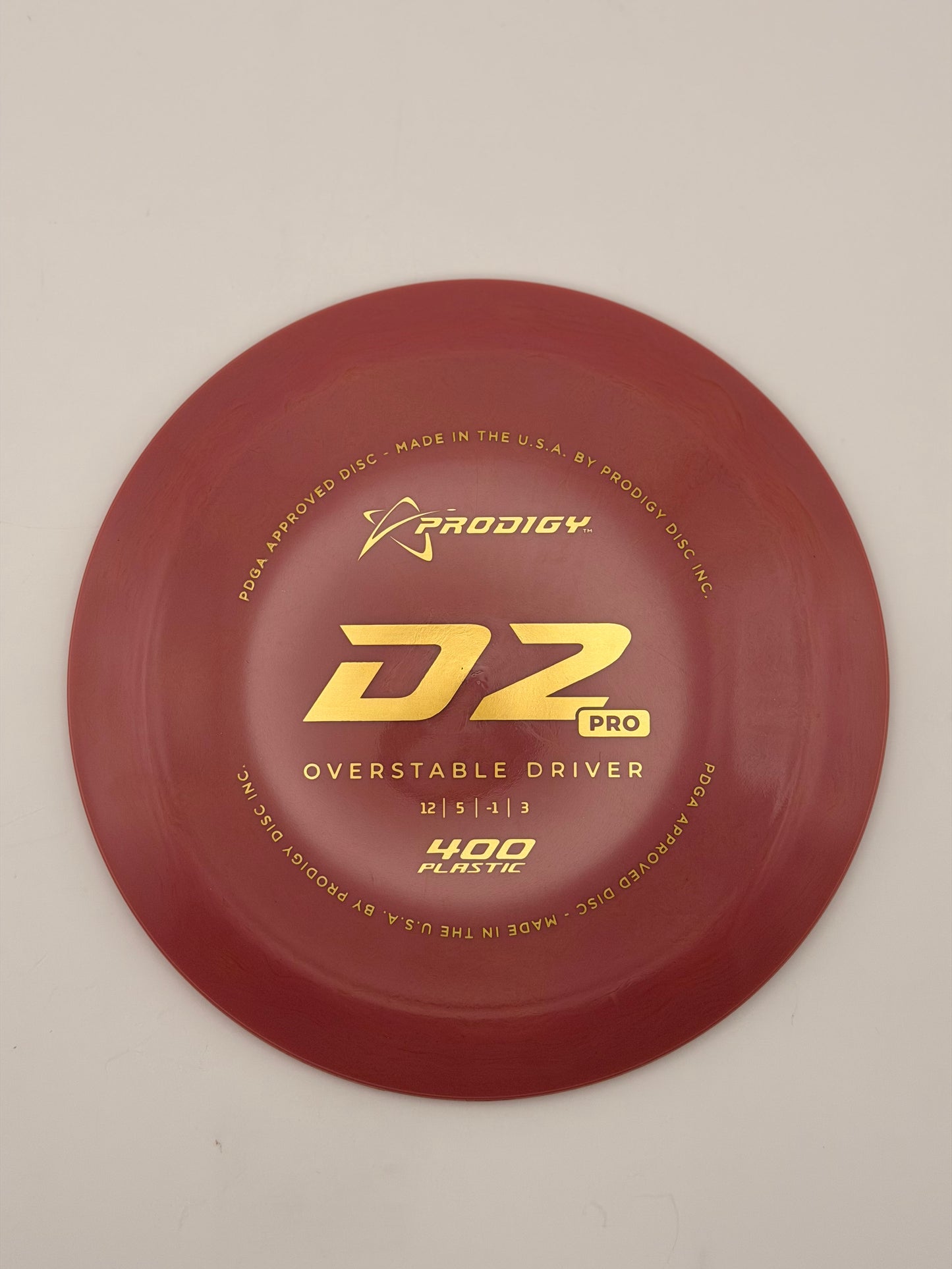 Prodigy D2 Pro 400 Plastic Overstable Distance Driver