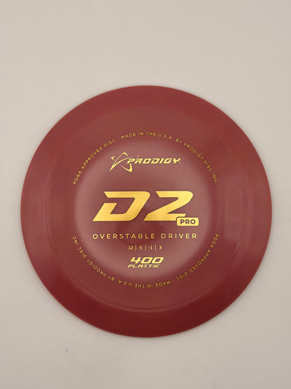 Prodigy D2 Pro 400 Plastic Overstable Distance Driver