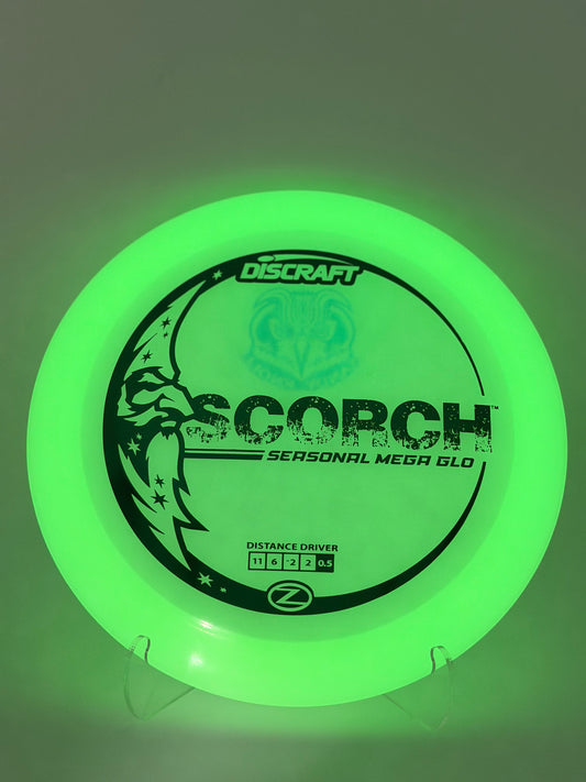 Discraft Mega Glo Z Scorch | Glow Distance Driver for Night Disc Golf