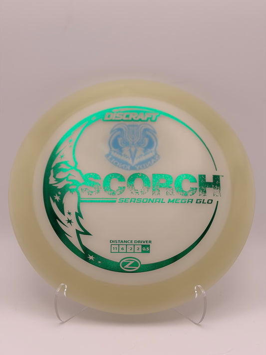 Discraft Mega Glo Z Scorch | Glow Distance Driver for Night Disc Golf