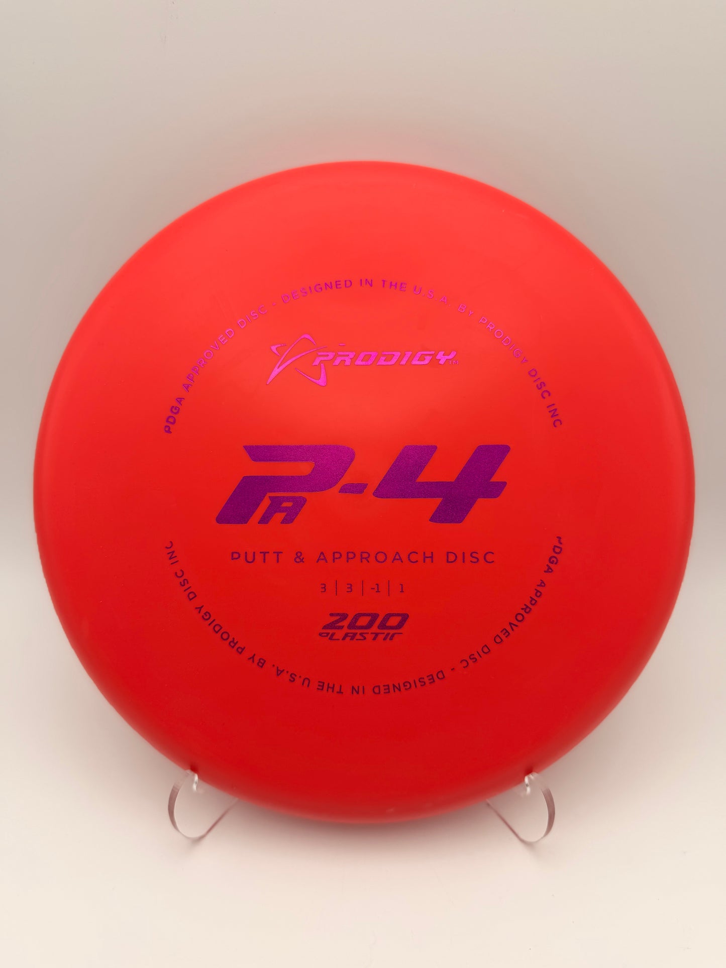 Prodigy PA-4 200 Plastic | Understable Putt & Approach Disc