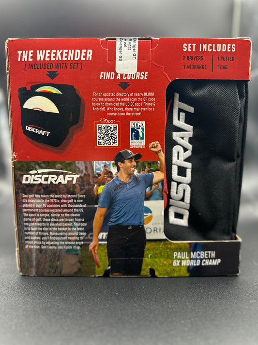 Discraft Deluxe Disc Golf Set | 4-Disc Starter Set with Bag