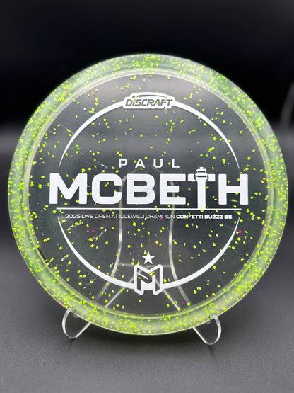 Discraft Paul McBeth 2025 LWS Open Idlewild Champion Confetti Buzzz SS | Understable Midrange