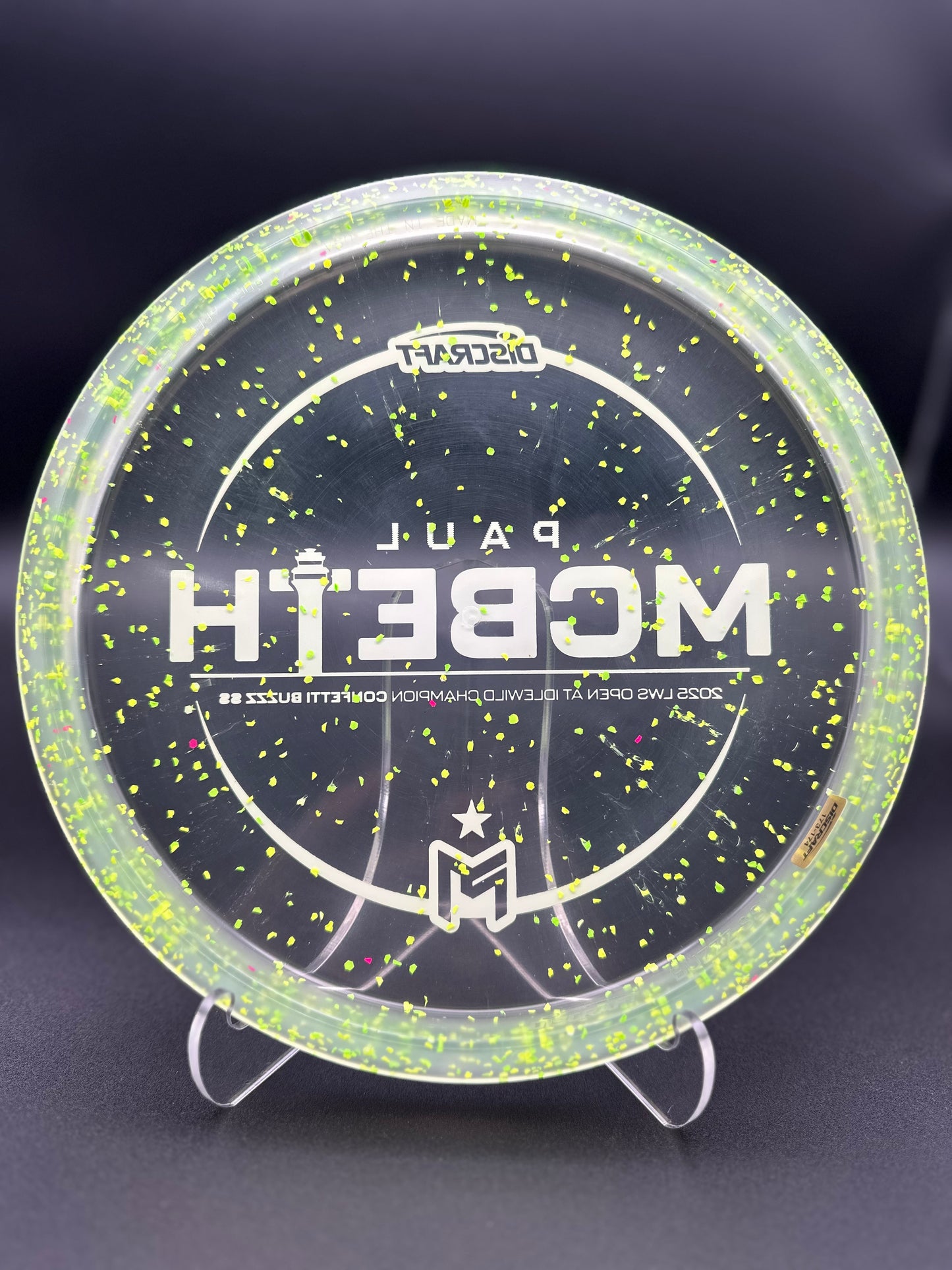 Discraft Paul McBeth 2025 LWS Open Idlewild Champion Confetti Buzzz SS | Understable Midrange