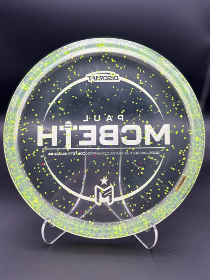 Discraft Paul McBeth 2025 LWS Open Idlewild Champion Confetti Buzzz SS | Understable Midrange