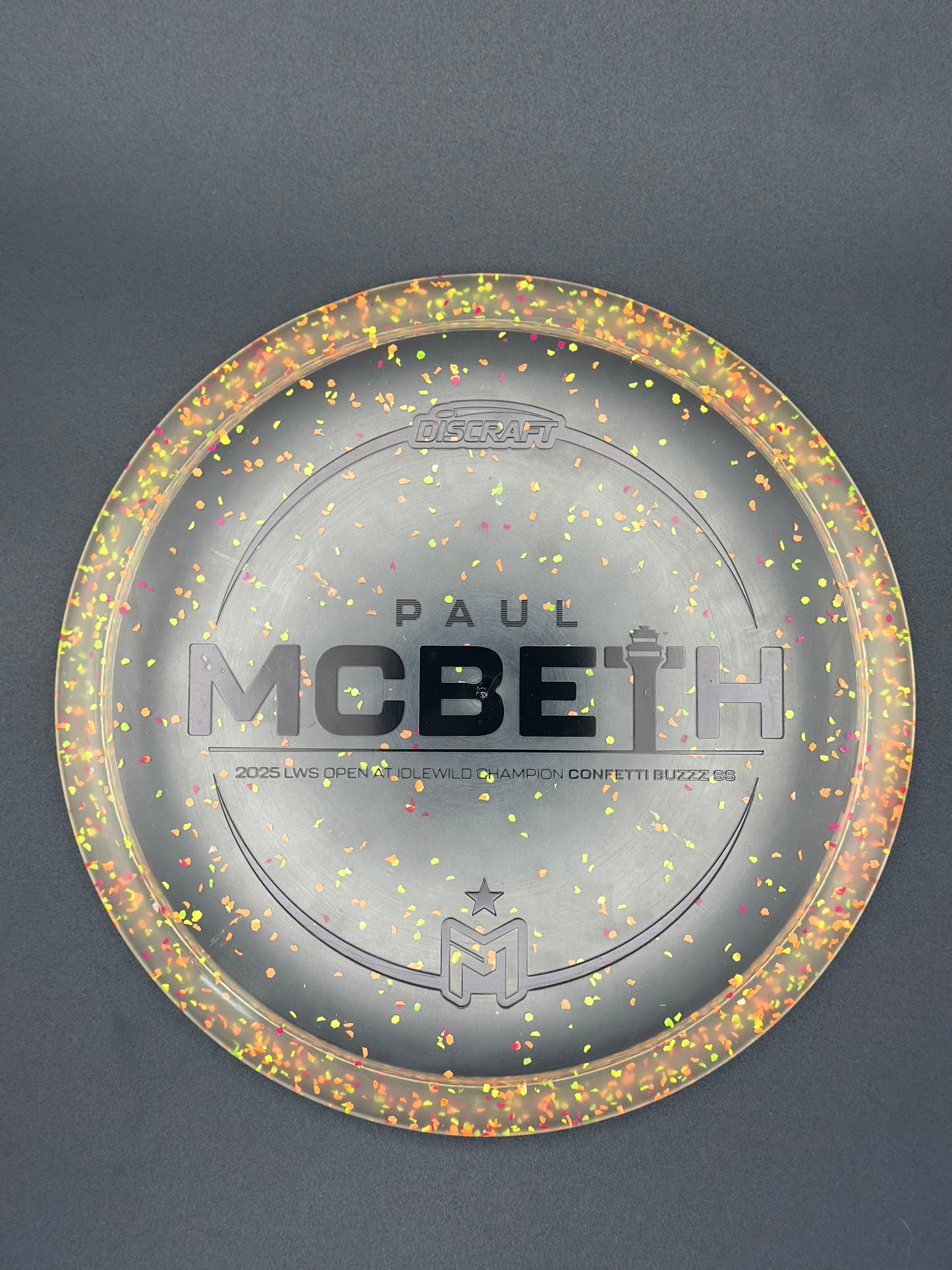 Discraft Paul McBeth 2025 LWS Open Idlewild Champion Confetti Buzzz SS | Understable Midrange