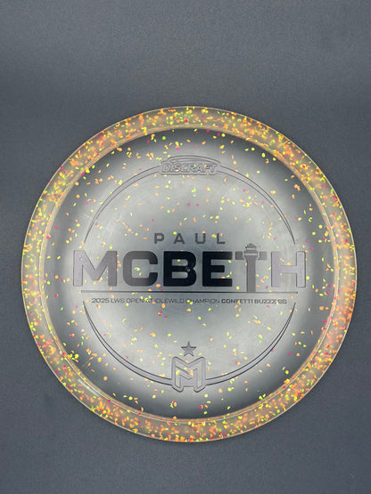 Discraft Paul McBeth 2025 LWS Open Idlewild Champion Confetti Buzzz SS | Understable Midrange