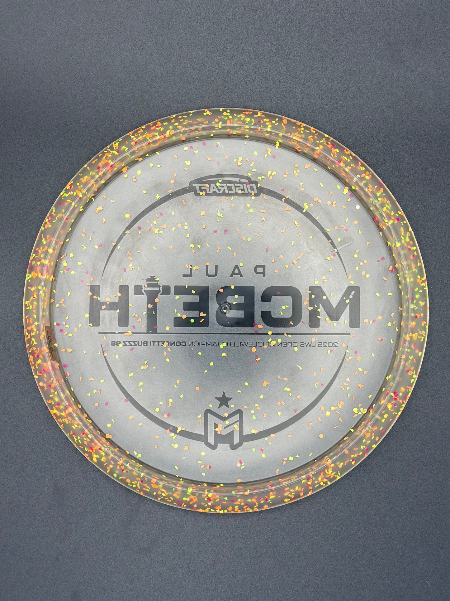 Discraft Paul McBeth 2025 LWS Open Idlewild Champion Confetti Buzzz SS | Understable Midrange