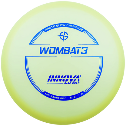 Innova Proto Glow Champion Wombat3 Understable Midrange Disc Golf Disc